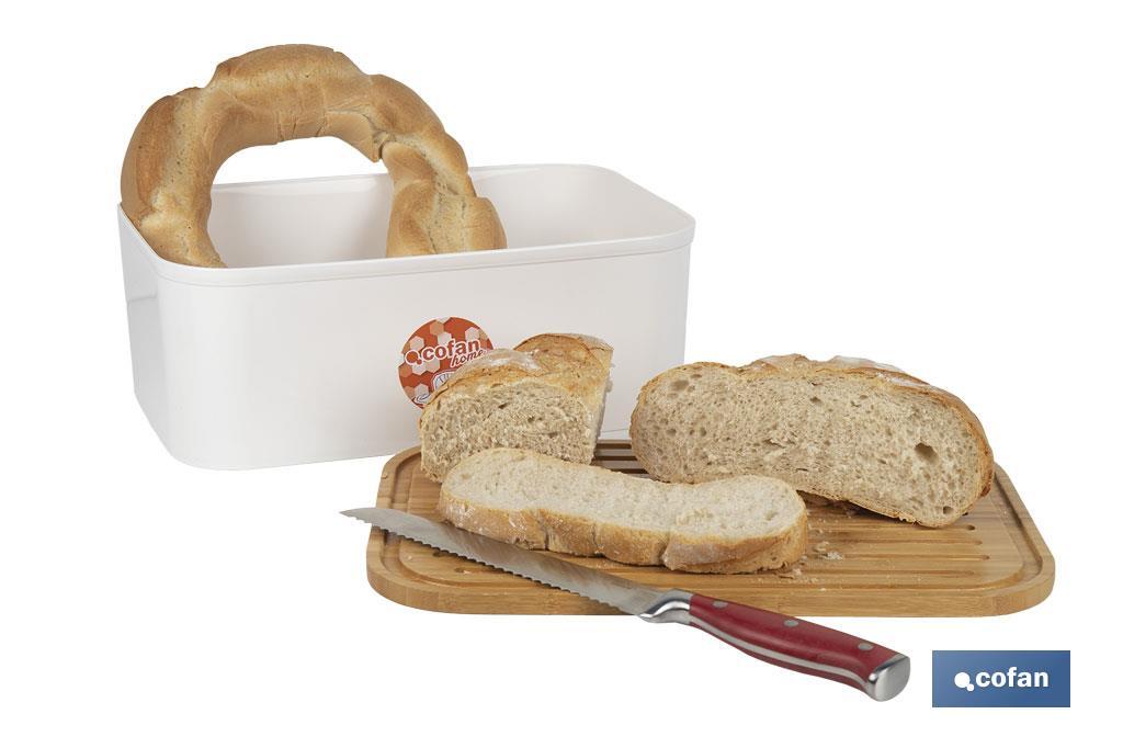 Bread bin with bamboo lid | minimalist design | 6.5 l capacity | Perfect for keeping bread fresh | Available in different colours - Cofan