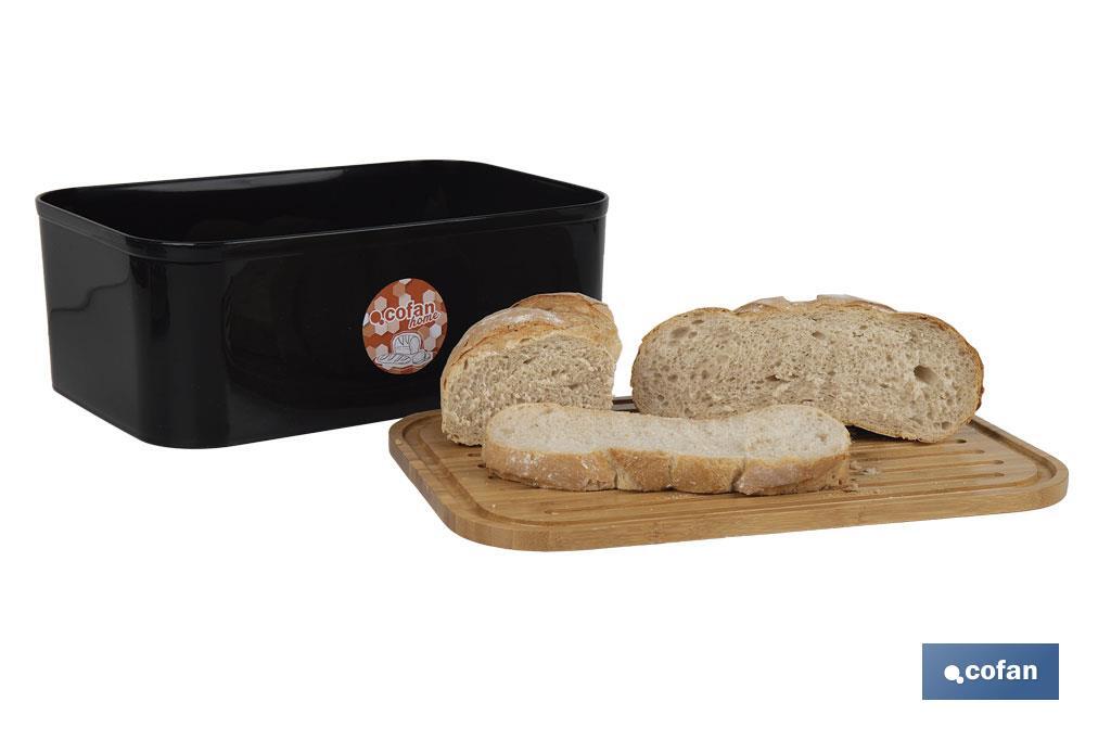 Bread bin with bamboo lid | minimalist design | 6.5 l capacity | Perfect for keeping bread fresh | Available in different colours - Cofan