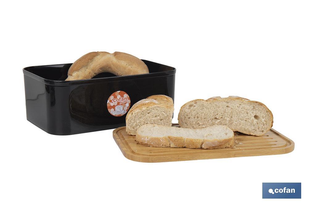 Bread bin with bamboo lid | minimalist design | 6.5 l capacity | Perfect for keeping bread fresh | Available in different colours - Cofan