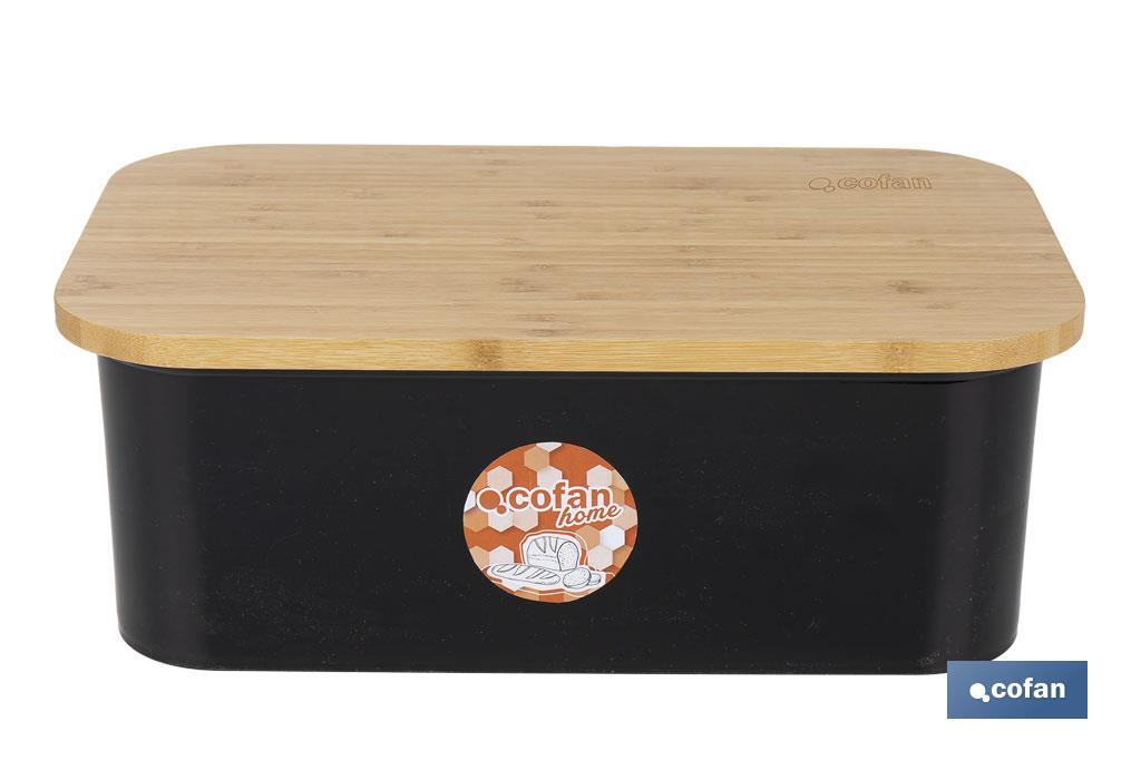 Bread bin with bamboo lid | minimalist design | 6.5 l capacity | Perfect for keeping bread fresh | Available in different colours - Cofan