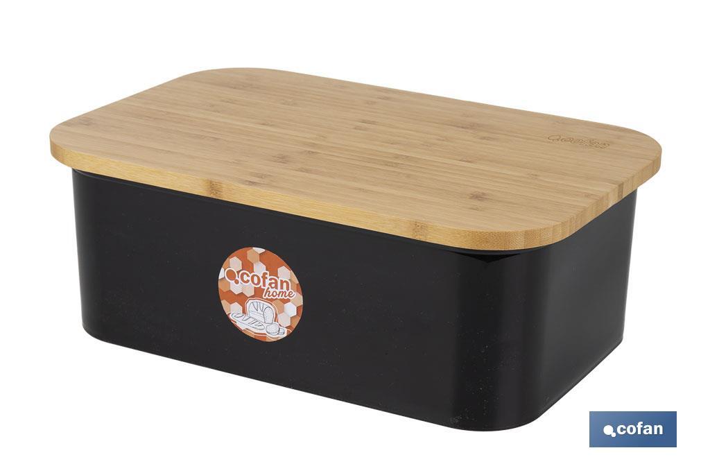Bread bin with bamboo lid | minimalist design | 6.5 l capacity | Perfect for keeping bread fresh | Available in different colours - Cofan