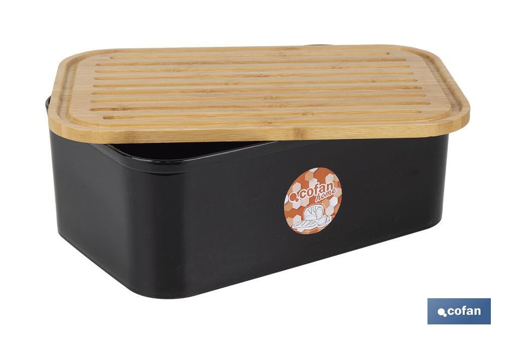 Bread bin with bamboo lid | minimalist design | 6.5 l capacity | Perfect for keeping bread fresh | Available in different colours - Cofan