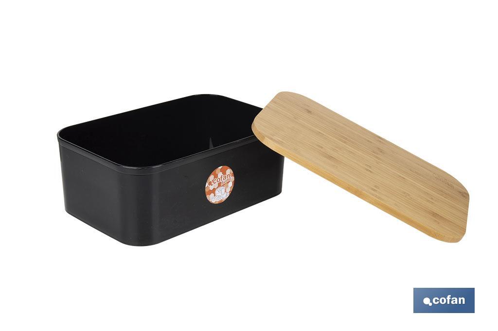 Bread bin with bamboo lid | minimalist design | 6.5 l capacity | Perfect for keeping bread fresh | Available in different colours - Cofan