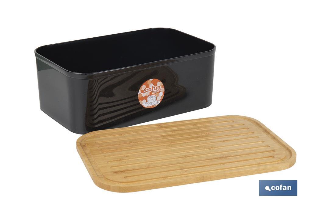 Bread bin with bamboo lid | minimalist design | 6.5 l capacity | Perfect for keeping bread fresh | Available in different colours - Cofan