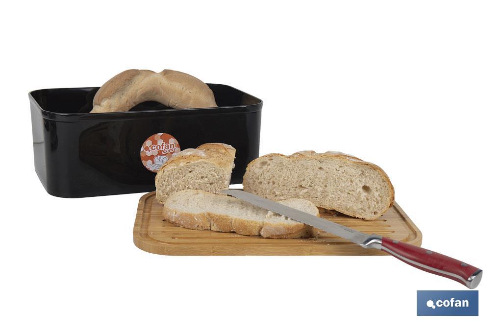 Bread bin with bamboo lid | minimalist design | 6.5 l capacity | Perfect for keeping bread fresh | Available in different colours - Cofan