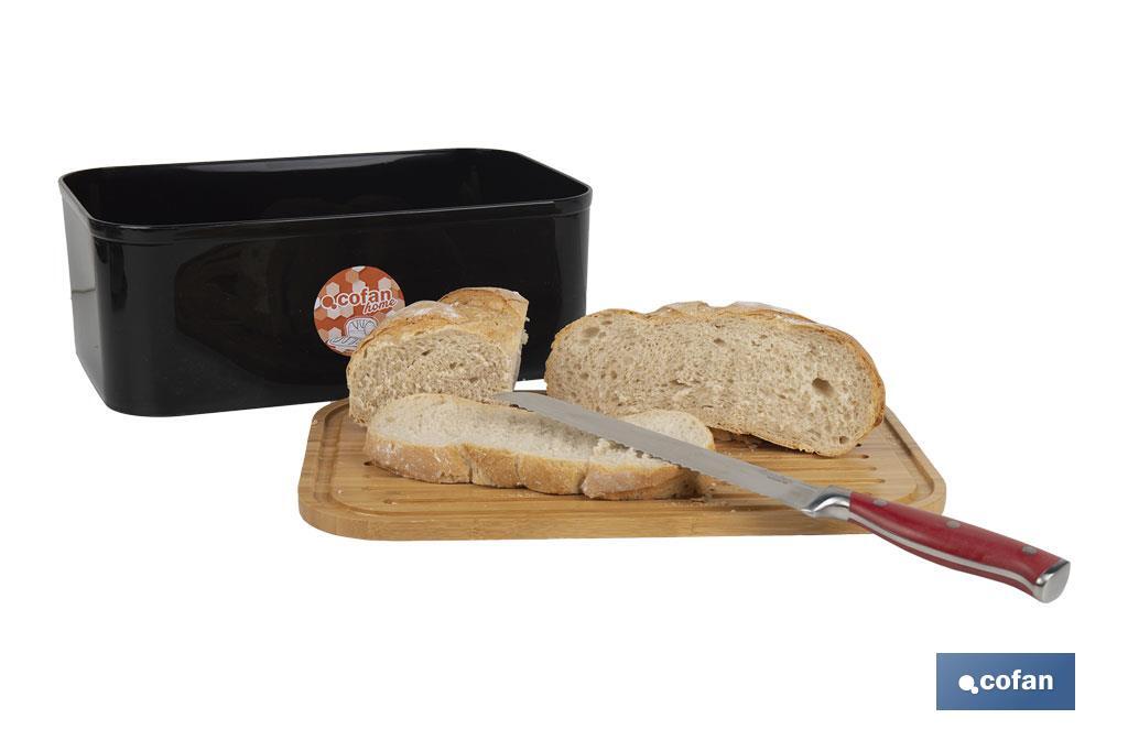Bread bin with bamboo lid | minimalist design | 6.5 l capacity | Perfect for keeping bread fresh | Available in different colours - Cofan