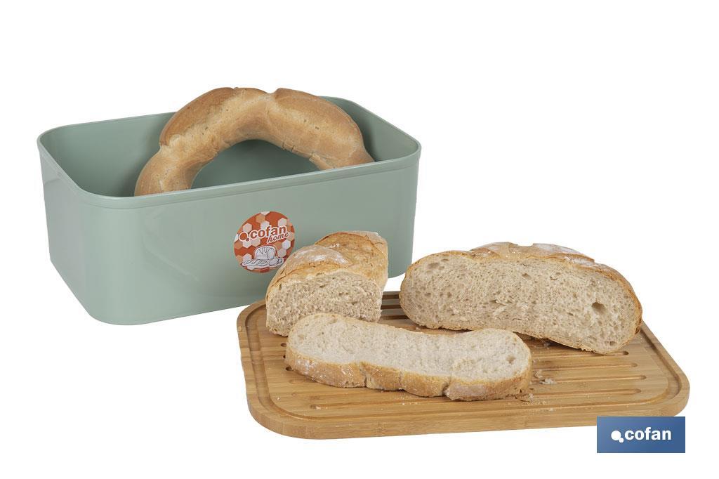 Bread bin with bamboo lid | minimalist design | 6.5 l capacity | Perfect for keeping bread fresh | Available in different colours - Cofan