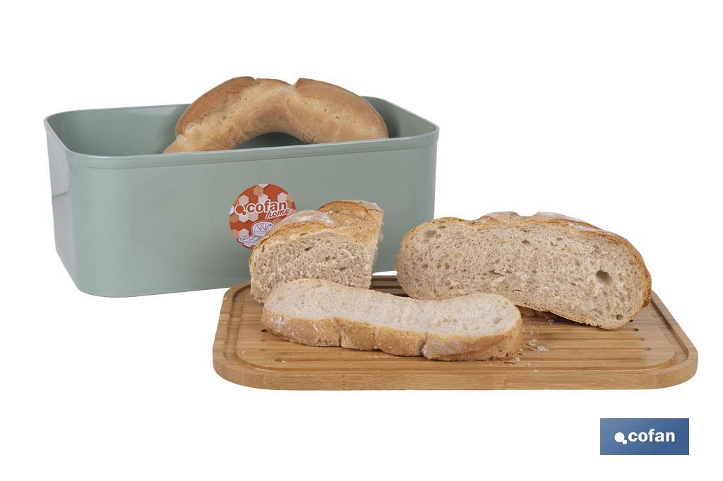 Bread bin with bamboo lid | minimalist design | 6.5 l capacity | Perfect for keeping bread fresh | Available in different colours - Cofan