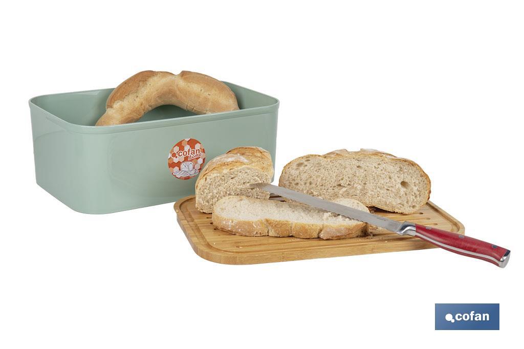 Bread bin with bamboo lid | minimalist design | 6.5 l capacity | Perfect for keeping bread fresh | Available in different colours - Cofan