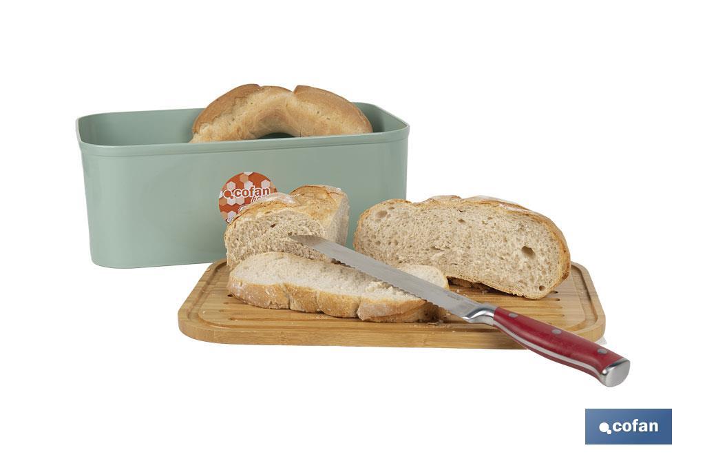 Bread bin with bamboo lid | minimalist design | 6.5 l capacity | Perfect for keeping bread fresh | Available in different colours - Cofan