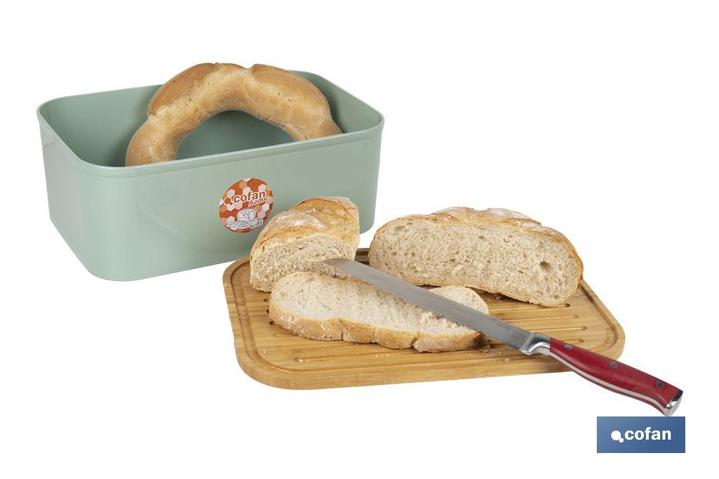 Bread bin with bamboo lid | minimalist design | 6.5 l capacity | Perfect for keeping bread fresh | Available in different colours - Cofan