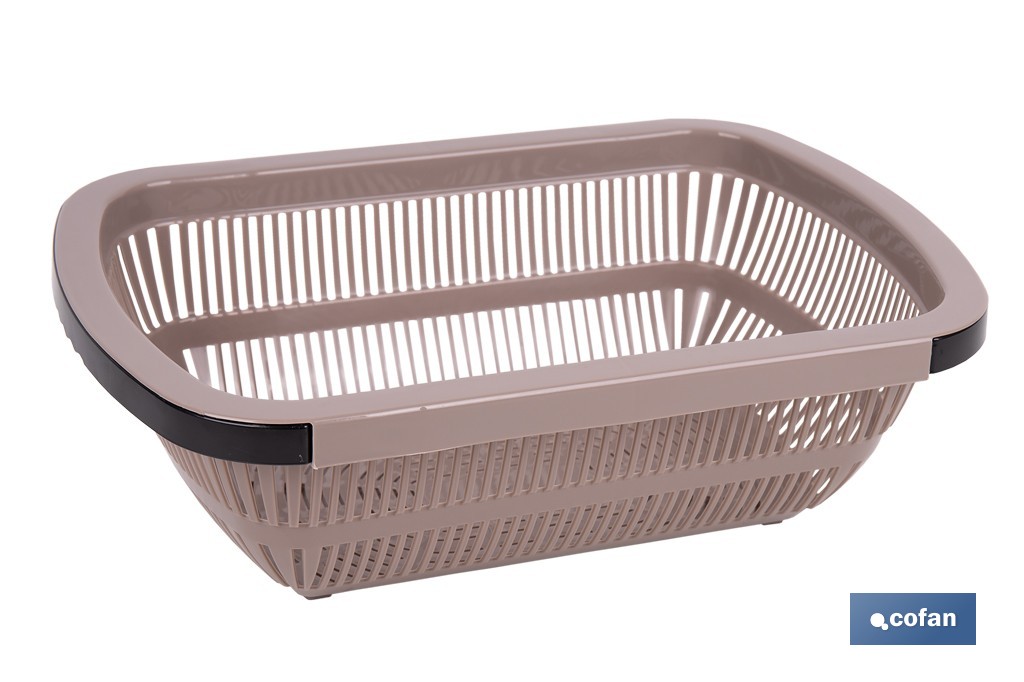 Escurridor rectangular extensible | Lava y escurre alimentos sobre el fregadero | Disponible en diferentes colores - Cofan