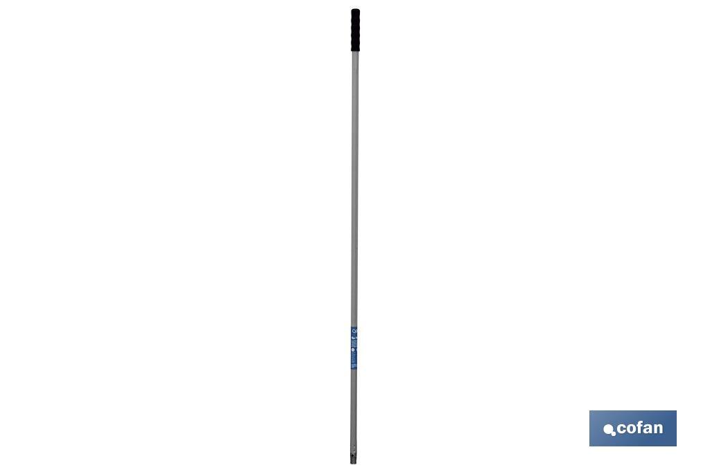Manico ottagonale verniciato per moci e scope | Manico universale grigio e nero | Dimensioni: 1,40 m e 3,2 cm di diametro - Cofan