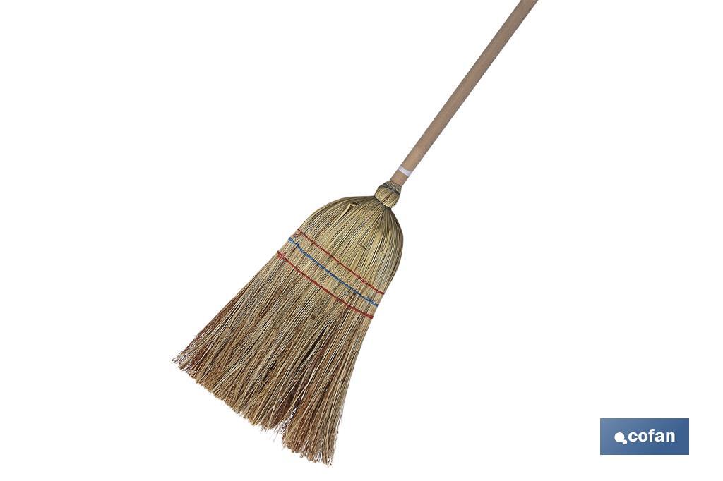 National Three Tie Millet Broom - Cofan