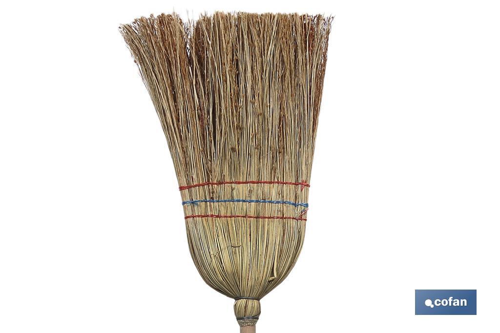 National Three Tie Millet Broom - Cofan