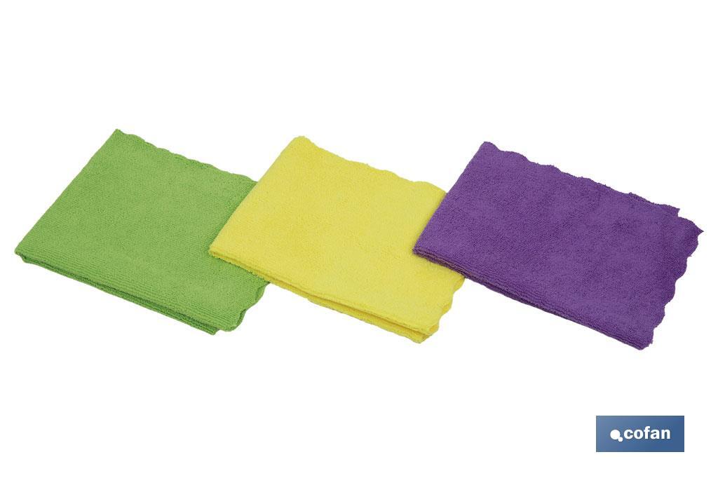 Pack of 3 microfibre cloths - Cofan