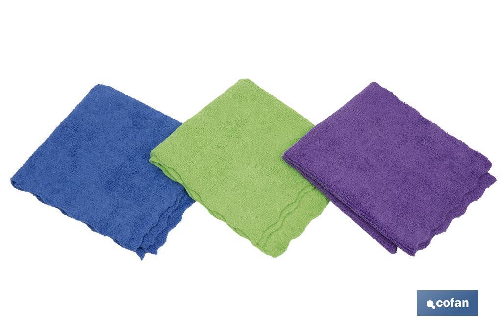 Pack of 3 microfibre cloths - Cofan