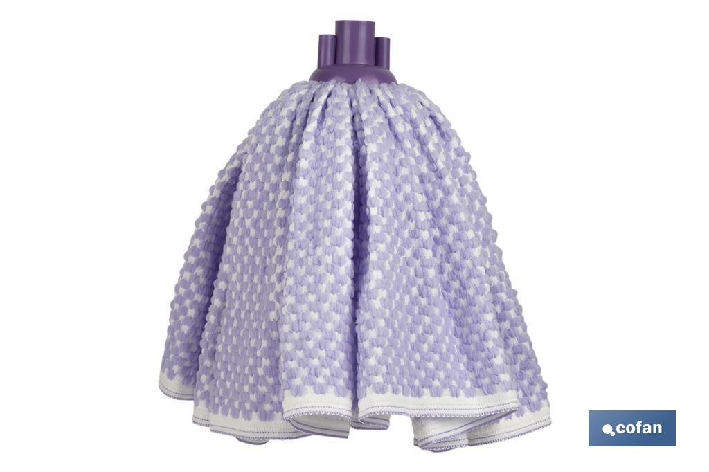 Balai serpillère | 100 % microfibre | Blanc et violet - Cofan