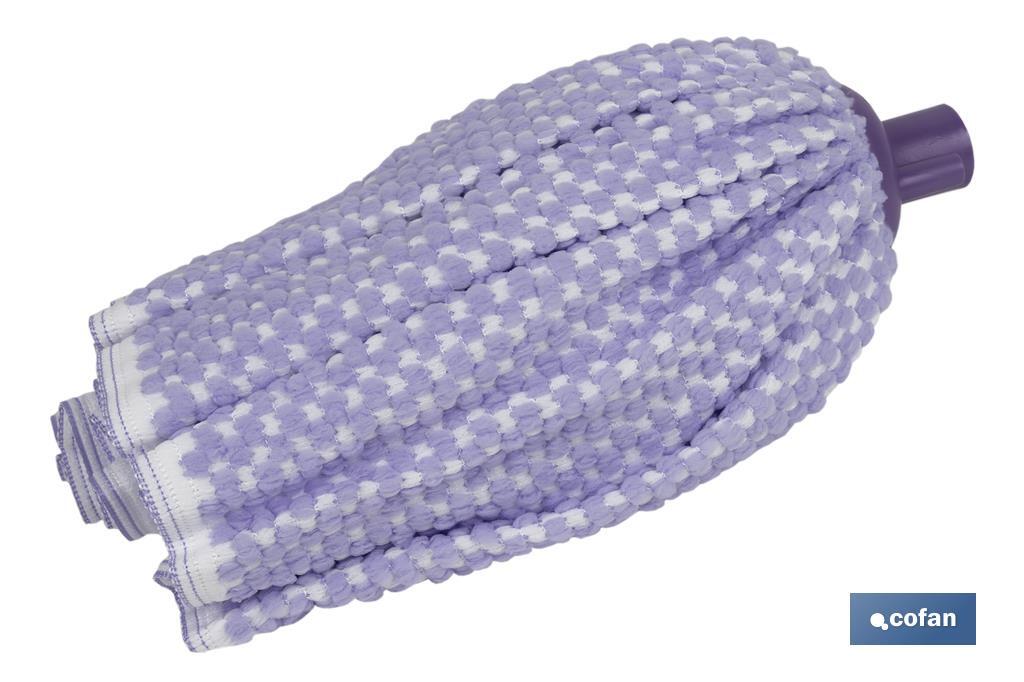 Cloth mop | 100% microfibre | White and purple - Cofan