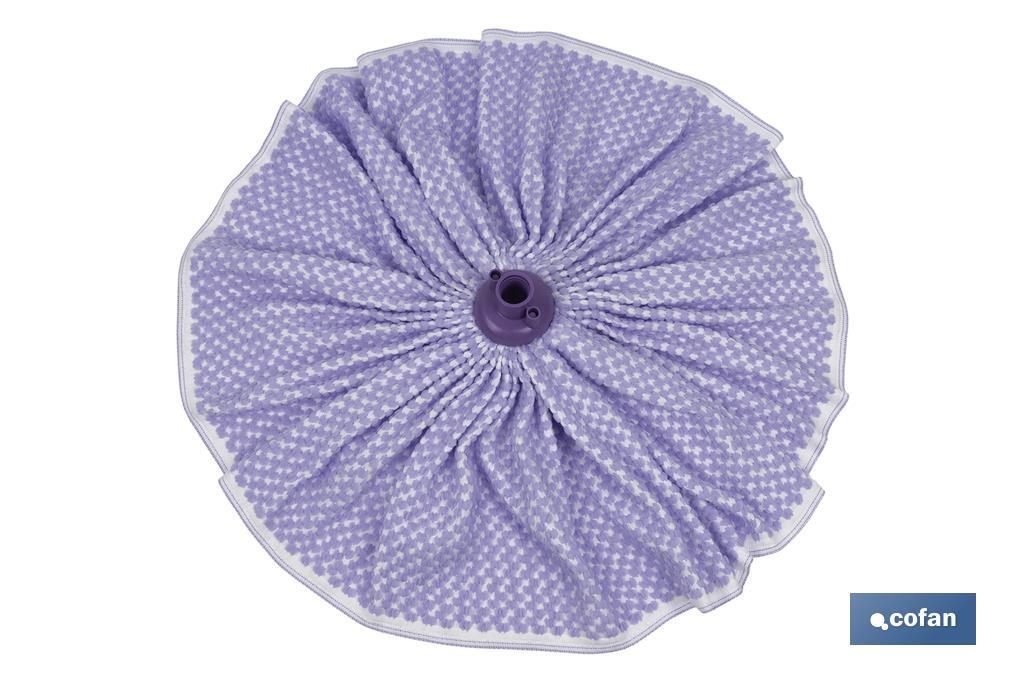 Balai serpillère | 100 % microfibre | Blanc et violet - Cofan