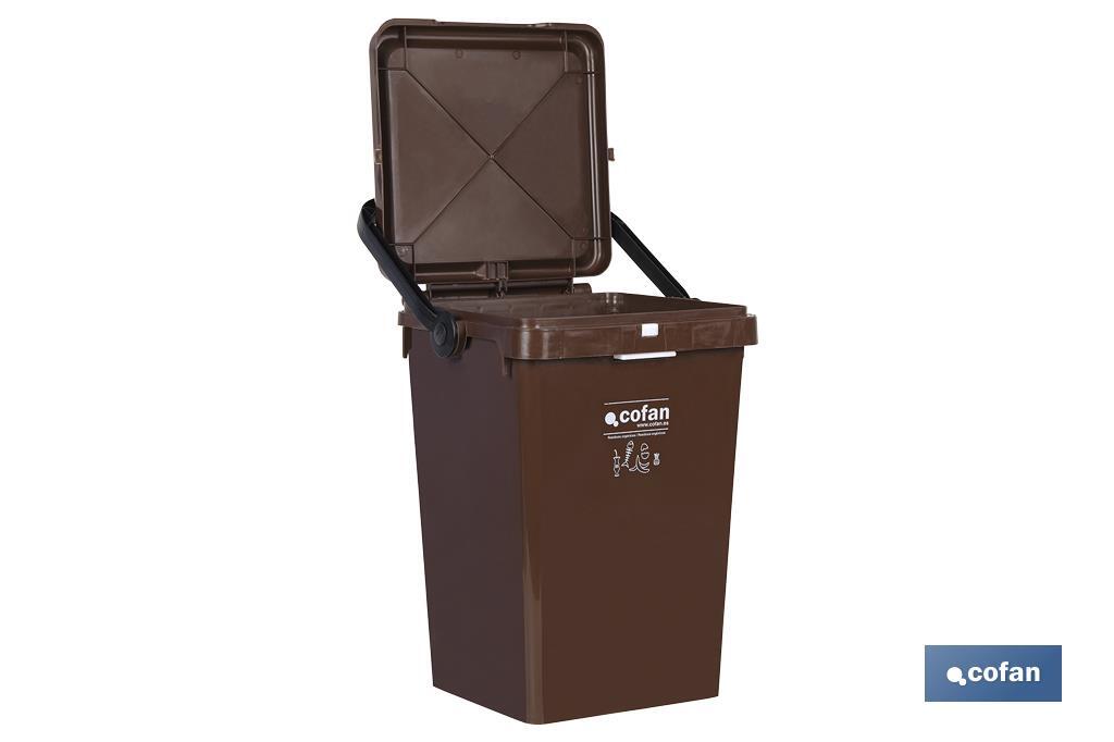 Brown Rubbish Bin for Organic Waste - Cofan