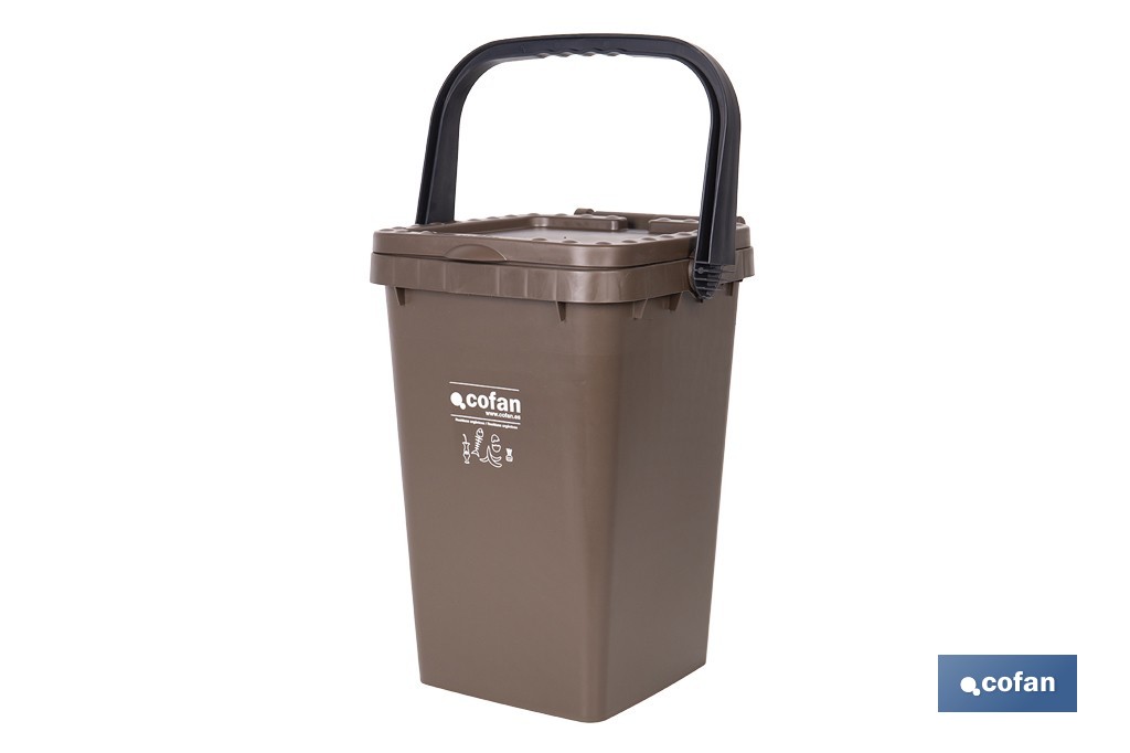 Brown Rubbish Bin for Organic Waste - Cofan