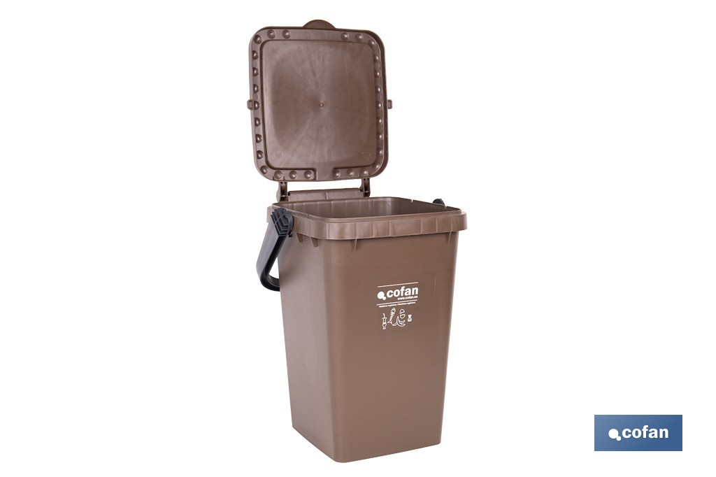 Brown Rubbish Bin for Organic Waste - Cofan