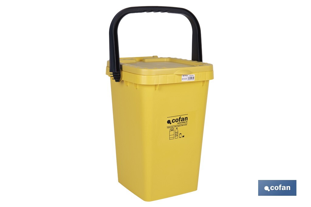 Conteneur jaune pour plastiques et boites de conserves - Cofan