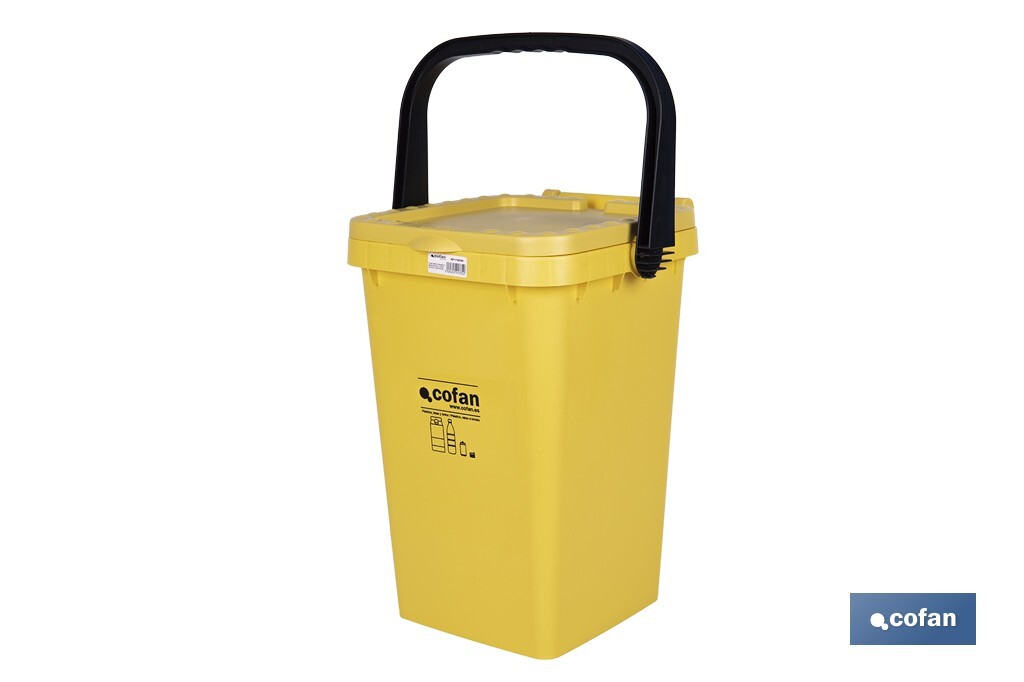 Conteneur jaune pour plastiques et boites de conserves - Cofan