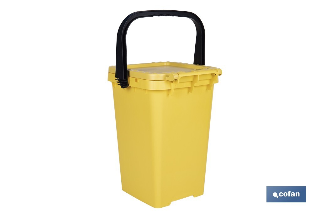 Conteneur jaune pour plastiques et boites de conserves - Cofan