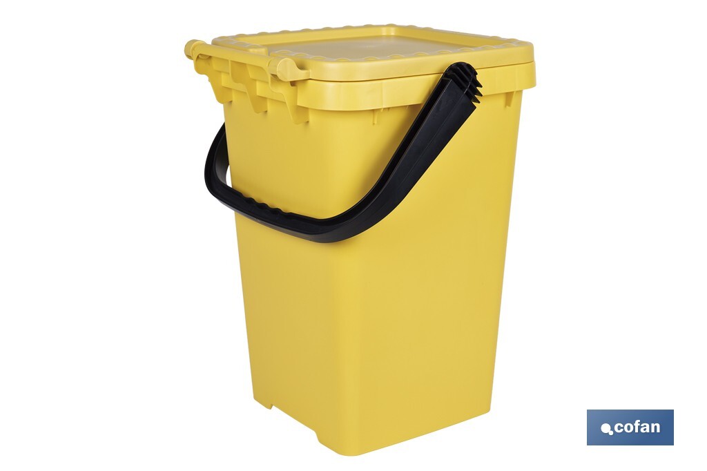 Conteneur jaune pour plastiques et boites de conserves - Cofan