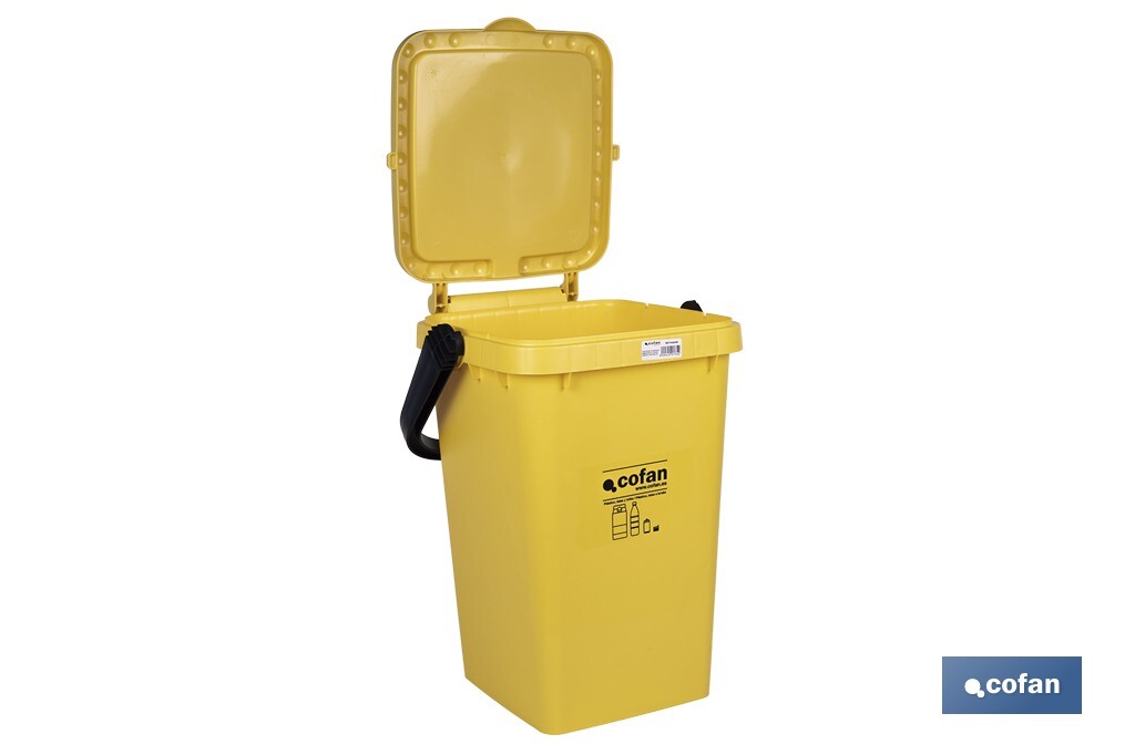 Conteneur jaune pour plastiques et boites de conserves - Cofan