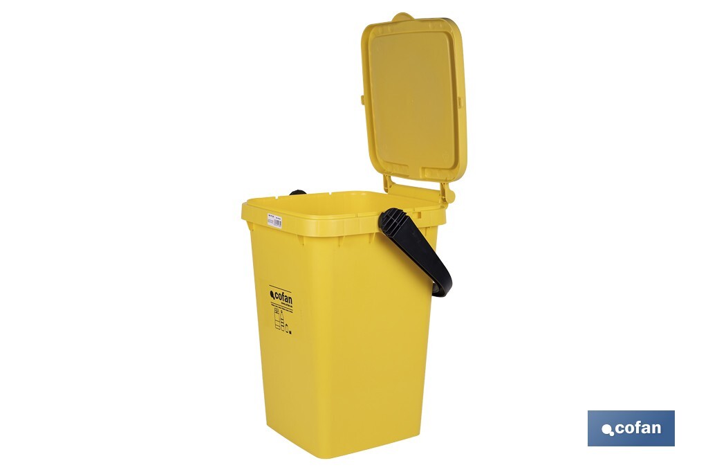 Conteneur jaune pour plastiques et boites de conserves - Cofan