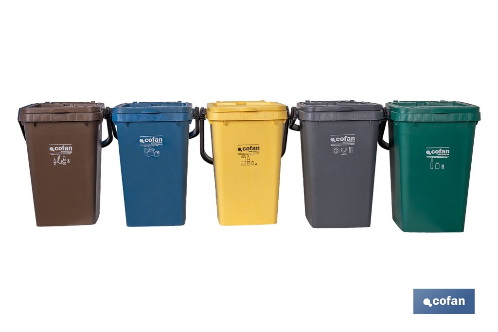 Grey Rubbish Bin for Waste - Cofan