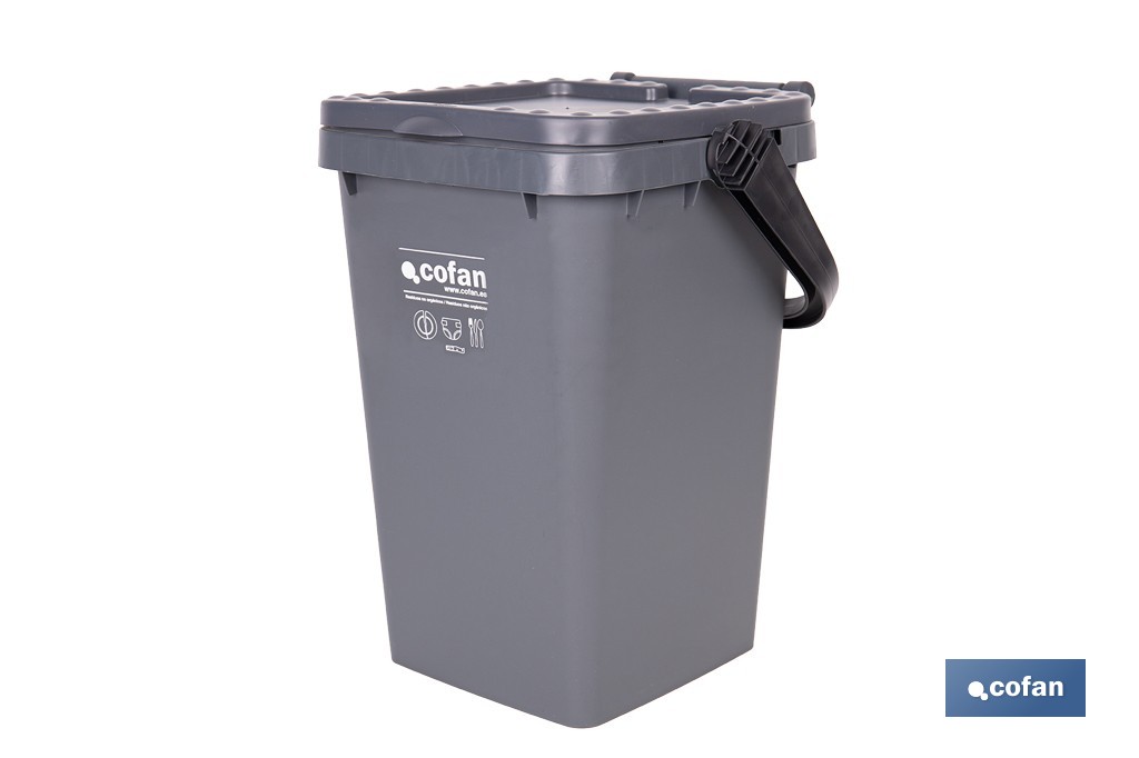 Grey Rubbish Bin for Waste - Cofan