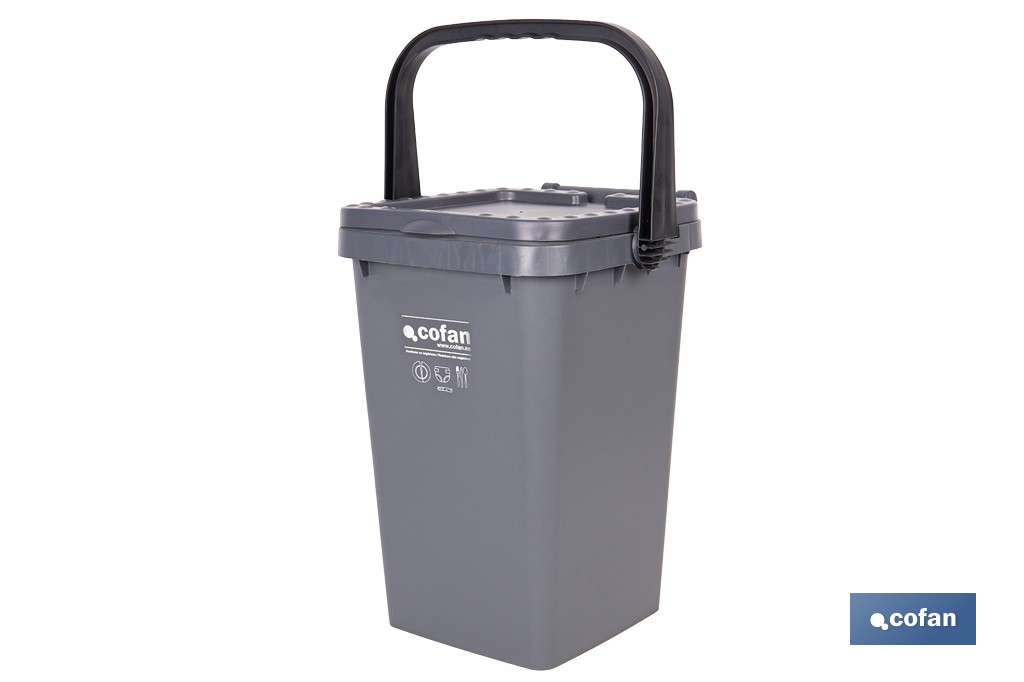 Grey Rubbish Bin for Waste - Cofan