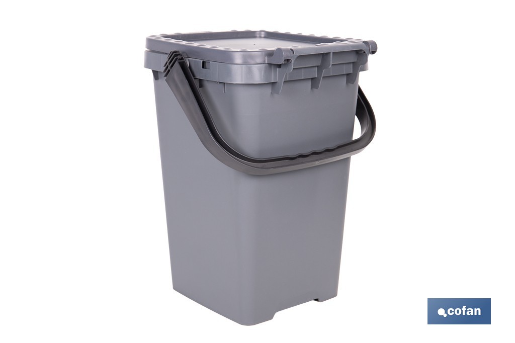 Grey Rubbish Bin for Waste - Cofan