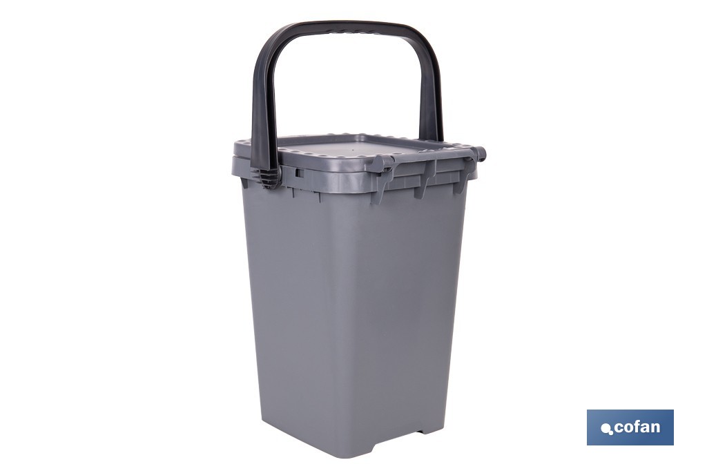 Grey Rubbish Bin for Waste - Cofan