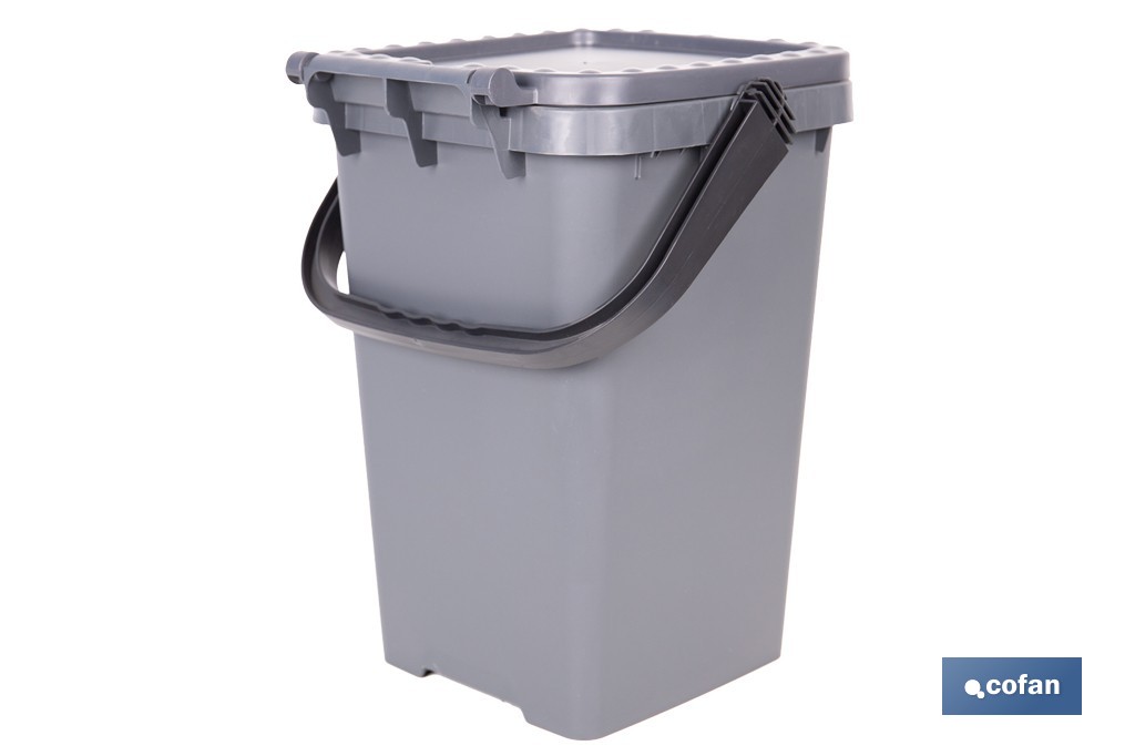 Grey Rubbish Bin for Waste - Cofan