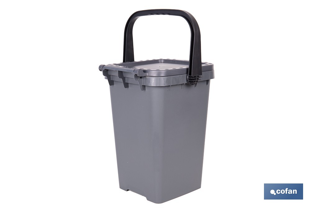Grey Rubbish Bin for Waste - Cofan
