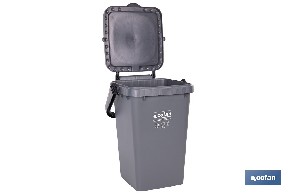 Grey Rubbish Bin for Waste - Cofan