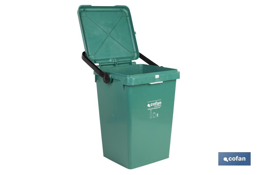 Green Rubbish Bin for Glass - Cofan