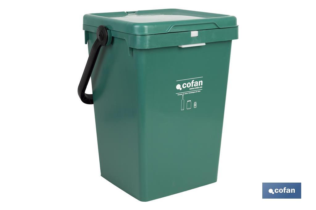 Green Rubbish Bin for Glass - Cofan