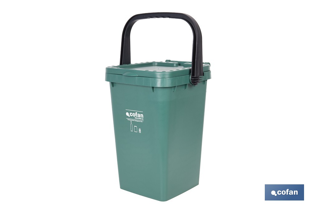 Green Rubbish Bin for Glass - Cofan