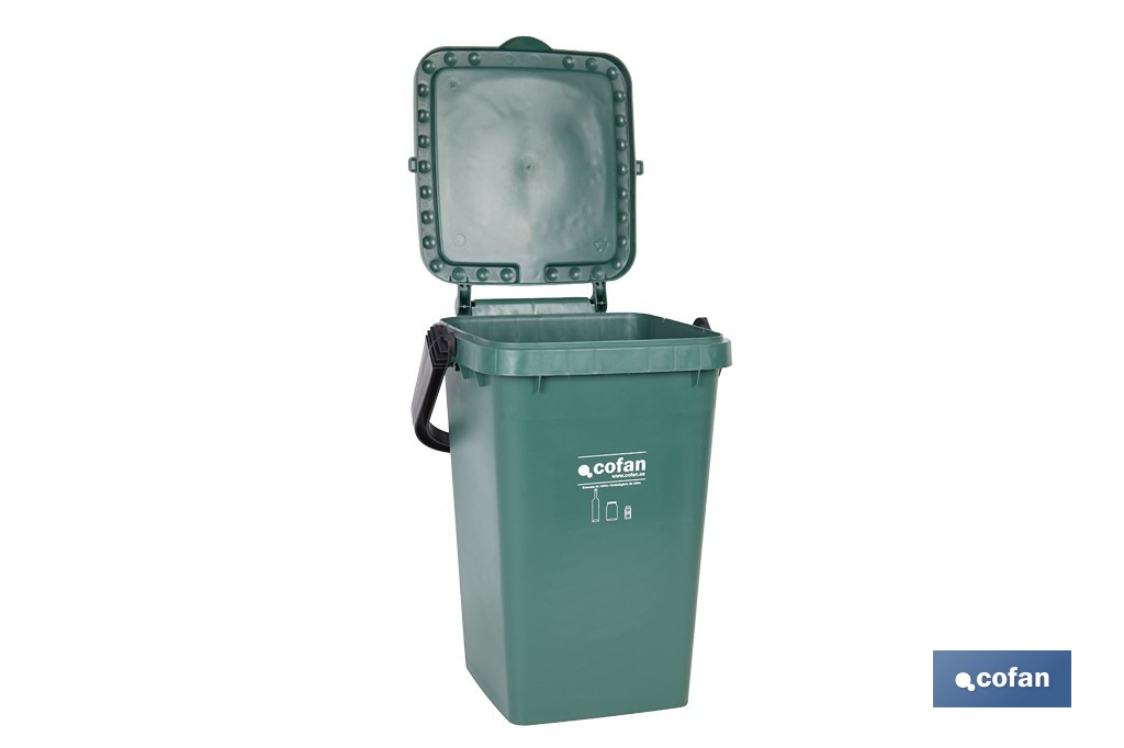 Green Rubbish Bin for Glass - Cofan