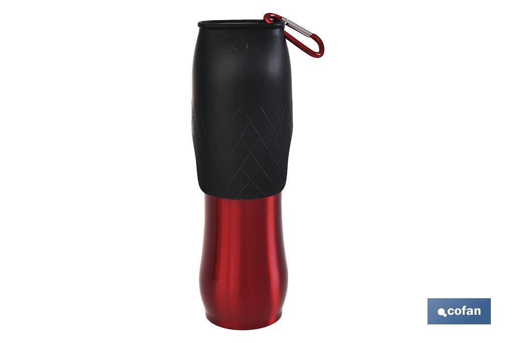 Bouteille portable pour chiens | Capacité pour 750 ml | Couleur Cerise - Cofan