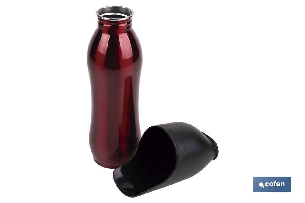 Bouteille portable pour chiens | Capacité pour 750 ml | Couleur Cerise - Cofan