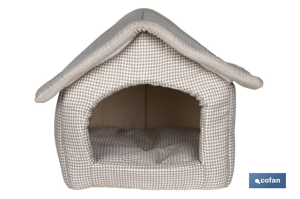 Fabric house for pets | Portable washable house | Outer dimensions: 42 x 40 x 40cm - Cofan