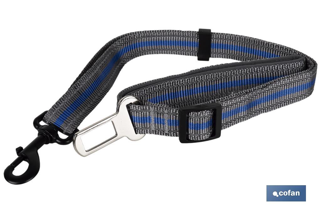 Car seat belt for dogs | Size: 114 x 2.4cm | Polyester and metal - Cofan