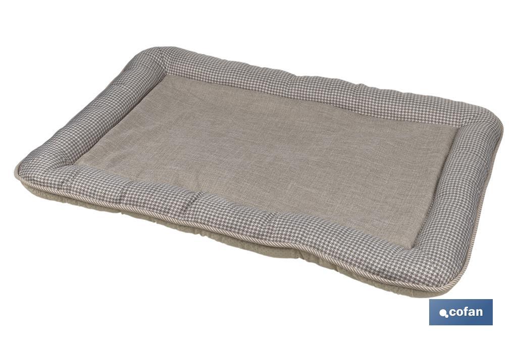  Cuccia imbottita per animali domestici | Beige | Dimensioni: 86 x 57 x 7 cm - Cofan